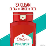 Old Spice Body Wash for Men, Pure Sport Scent, High Endurance, 33.4 Fluid Ounce (Pack of 4)