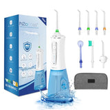 H2ofloss Water Dental Flosser for Teeth Cordless,300ML Portable & IPX7 Waterproof Teeth Cleaner Picks,5 Modes Rechargeable Oral Irrigator with Refilled Nozzle for Home/Travel