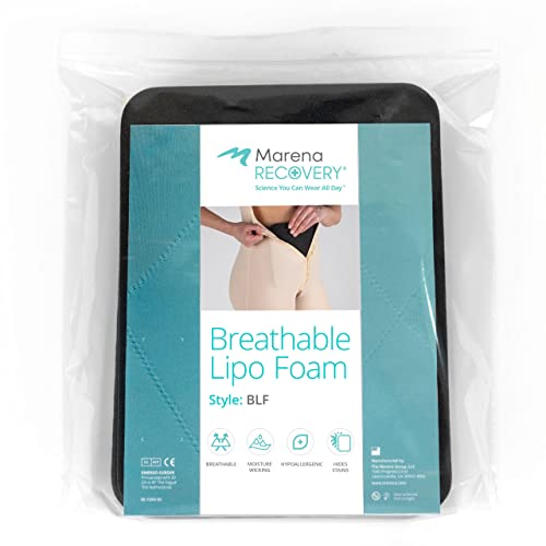 MARENA BLF Breathable Lipo Foam, 1 Pack – Post Surgery Liposuction Foam Pad for Compression Garments