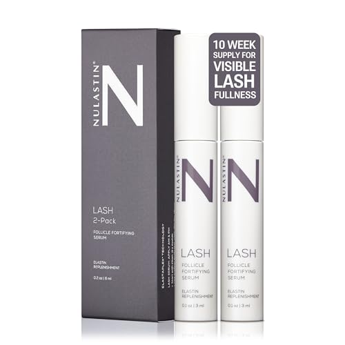 NULASTIN Eyelash Serum for Thicker-Looking Lashes - Follicle Fortifying LASH Serum - Clinically Tested Eyelash Enhancing Serum From the Experts in Brow and Lash Serums (2 Pack, 0.1 Fl Oz Each)