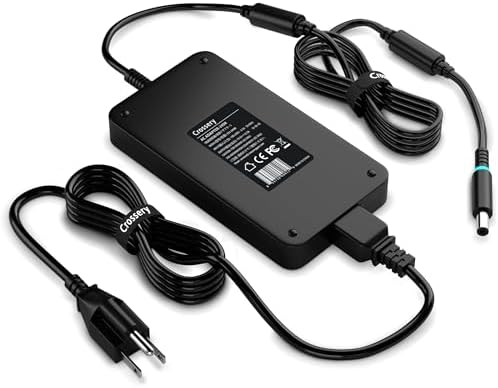 Dell 240W AC Adapter for Alienware Laptop Charger 240W Dell 180W Power Supply Adapter for Dell G3 G5 G7 G15 240W Charger Alienware M15 M17 M17x x51 Dell Alienware 17 15 13 R1 R2 R3 R4 R5 Charging Cord