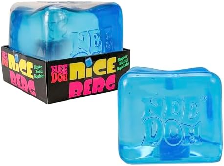 Schylling NeeDoh Nice Berg - Giant NeeDoh Nice Cube - Sensory Squeeze Toy with a Super Solid Squish - Ages 3 and Up - One Cube
