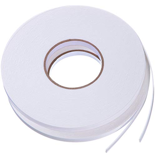 Tatuo 2 Rolls Double Sided Foam Tape PE Foam Tape Sponge Soft Mounting Adhesive(3/8 Inch by 50 Feet,White)