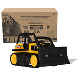 Tonka Steel Classics, Bulldozer– Made with Steel and Sturdy Plastic, yellow friction powered toy construction truck, Ages 3+ boys and girls, kids, toddlers, Christmas birthday gifts