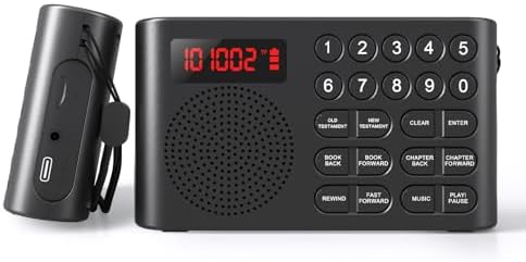 KJV Audio Bible Player for Seniors/Blinds/Kids, Electronic Audio Bible King James Version, Listen to New & Old Testament Anytime Anywhere - Durable and Lightweight