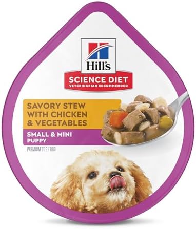 Hill's Science Diet Puppy Small Paws Savory Stew Chicken & Vegetables Canned Wet Dog Food, 3.5 oz., Case of 12
