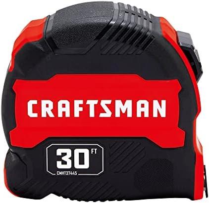 CRAFTSMAN 30-ft Tape Measure with Fraction Markings, Retractable (CMHT37445S)