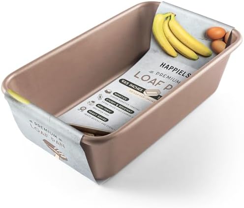 Nonstick 9x5 inch Bread Loaf Pan for Oven | PFOA & BPA Free Non Toxic Loaf Tin | Molds for Baking | Best 9 x 5 Non stick Bakeware | Nontoxic 5x9 Banana Bread Mold Pans & Tins