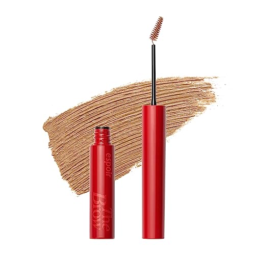 Espoir The Brow Color Fixing Cara #1 Beige 0.1 fl oz | Easy Fixing without Clumping with Skinny Brush | Long Lasting Smudgeproof Eyebrow Mascara | Soft Mood Coloring Tinted Gel | Korean Eye Makeup
