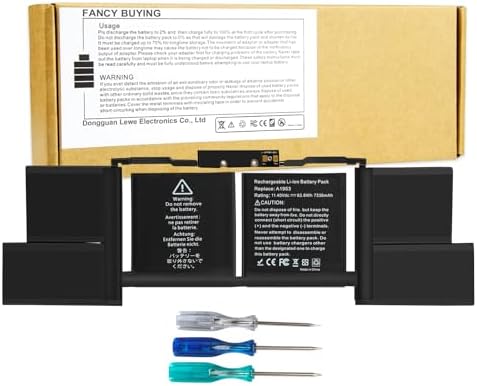 A1953 Laptop Battery for MacBook Pro A1990 (Mid 2018 2019 ) MacBook Pro 15" EMC 3215 EMC 3359 BTO/CTO MV902LL/A MV912LL/A MV922LL/A MV932LL/A MV942LL/A MV952LL/A MV962LL/A MV972LL/A MV902B/A MR962LL/A