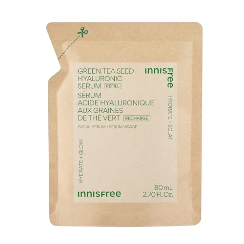 innisfree Green Tea Seed Hyaluronic Serum with Panthenol and Niacinamide, Korean Face Serum for Hydration and Glow
