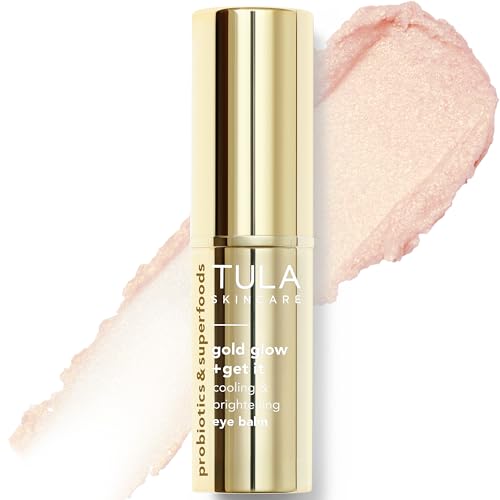 TULA Skin Care Eye Balm Rose Glow - Dark Circle Treatment, Instantly Hydrate and Brighten Undereye Area, Portable and Perfect to Use On-the-go, 0.35 oz.