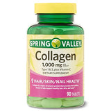 ikj Collagen Type 1 & 3, Plus Vitamin C Dietary Supplement, Tablets, 1,000 mg, 90 Count