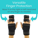 Vive Trigger Finger Splint - 2 Finger Brace for Middle, Index, Pinky, or Ring Fingers - Adjustable Hand and Wrist Support - Straightening Immobilizer for Broken Fingers, Arthritis, and Contractures