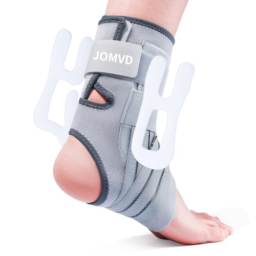 Ankle Brace for Women Men, Adjustable Ankle Support with Side Stabilizers for Ankle Sprained, Achilles, Plantar Fasciitis Injury Recovery