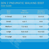 Ovation Medical Gen 2 Pneumatic Walking Boot - Lightweight, Low Profile CAM Walker Boot - Premium Medical Boot for Foot Injuries, Ankle Sprains, Fracture Recovery Support, & More (Blue, Medium)