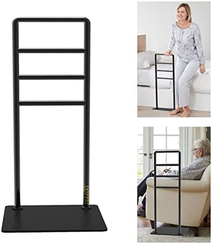 yeezoo Chair & Couch Stand Assist bar, Stand Assist Rail with Non-Slip Covers, Four Heights Heavy Duty Assist bar for Seniors Elderly, Adults and Others who Need Extra Help(Polished Black)