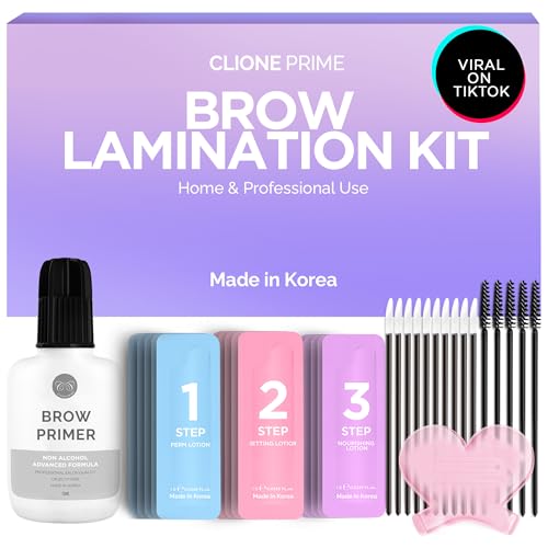 At Home Brow Lamination Kit - DIY Eyebrow Lamination Kit Professional Eye Brow Perm Kit Instant DIY Eyebrow Lift Kit for Fuller Thicker Brows Lasts For Upto 8 Weeks