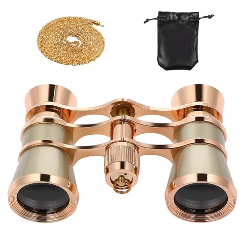 VILLCASE Opera Glasses Binoculars 3X25 Opera Glasses for Women, Mini Binocular Telescope with Chain, Compact Lightweight Theater Glasses for Adults Kids in Musical Concert Opera