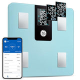 GE Weight Scale Body Fat: Smart Scale for Body Weight Bluetooth Weight Scales Bathroom Digital Scale with BMI Body Fat Percentage Body Composition with Large LCD Display 396lbs Weighing Scale Blue