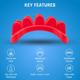 PSO-Back Muscle Release Tool and Back Massager, Deep Tissue Massage Tool, Back Release Tool, self-Massage, deep Tissue, Muscle Tension - Full Back Stretcher and Massage Tool - Sunset Red