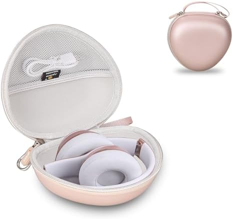 Aproca Rose Gold Case for Beats Studio Pro/Beats Solo 4 / Beats Solo3 / Beats Studio3 Wireless On-Ear Headphones -Portable Storage Headset case