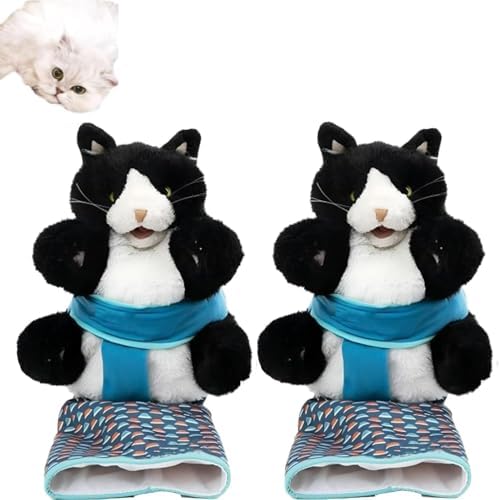 Antarkking Wrestler, Cat Arm Wrestle Toy, Cat Puppet Wrestling Glove, with Tough Padding for Safe and Fun Interactive Play (2PCS Toy)