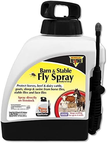 Revenge Barn & Stable Fly Spray, 1.33 Gallon Ready-to-Use Long Lasting Insecticide Controls Fleas and Ticks
