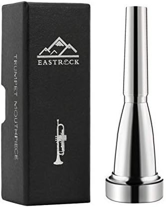EASTROCK Trumpet Mouthpiece 3C Silver Plated Bullet Shape Vaccum Package
