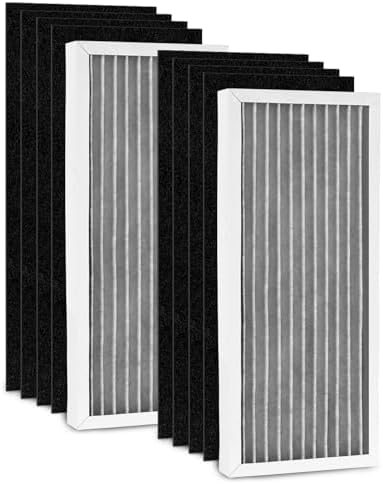 Future Way 04383 Filter Replacement Compatible with Hamilton Beach 04383, 04384, 04385 Air Purifier, 2 True HEPA Filter & 8 Carbon Filters, Part# 990051000
