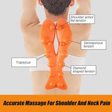 Trapezius Massager Trapezius Trigger Point Massager - Deep Tissue Neck & Shoulder Relaxer - 14 Massaging Knobs for Pain Relief - Lightweight & Portable Design(Orange)