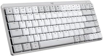 Logitech MX Mechanical Mini for Mac Wireless Illuminated Keyboard, Low-Profile Switches, Tactile Quiet Keys-Pale Grey (Renewed)