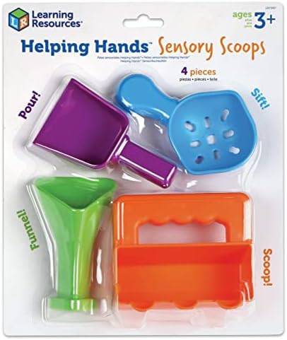 Learning Resources Helping Hands Sensory Scoops, Fine Motor Skills, Sensory Toys for Children, Sensory Toys for Toddlers, Kids Easter Basket Stuffers , Ages 3+,4 Pieces