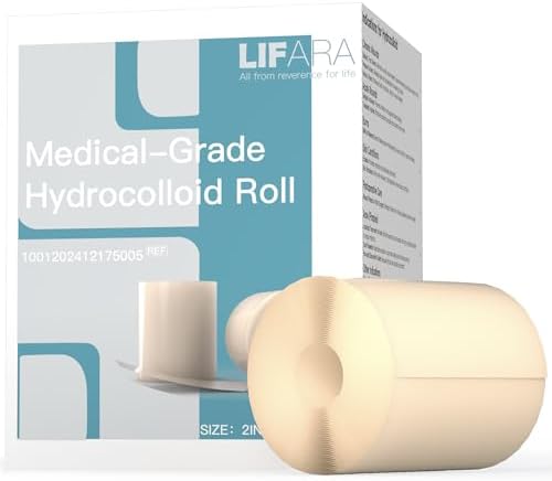 Medical-Grade Hydrocolloid Roll - Sterile & Cut-to-Size, Used as Wound Dressing, Acne Patch, Bandage, Nose & Eye Patch - Flexible & Waterproof, Must-Have for First Aid Kit (2in*16ft)
