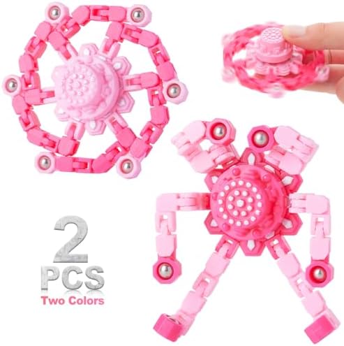 Transformable Fidget Spinners for Kids 8-12 and Adults Stress Relief Sensory Toys for Boys and Girls Fingertip Gyros for Party Favors Goodie Bag Easter Basket Stuffers for Kids