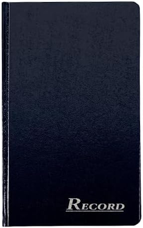 Adams Record Ledger, Hard Bound Textured Cover, 7.5 x 12.25 Inches, 150 Acid Free Pages, Navy (ARB712R1M)