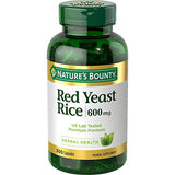 Nature's Bounty Red Yeast Rice 600 mg Capsules 250 ea (Pack of 2)