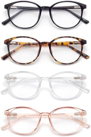 Blue Light Blocking Glasses Round Women Men Computer Glasses Anti Eye Strain/UV/Glare Gaming Glasses