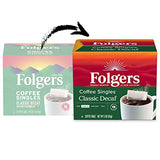 Folgers Coffee Singles Medium Roast Decaf Coffee Bags, 19 Count (Pack of 6)