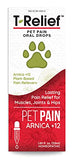 T-Relief Pet Pain Relief Drops Arnica +12 Powerful Natural Medicines Help Reduce Muscle Joint & Hip Pain Soreness Stiffness Injuries in Dogs & Cats - Fast-Acting Soother - 1.69 oz