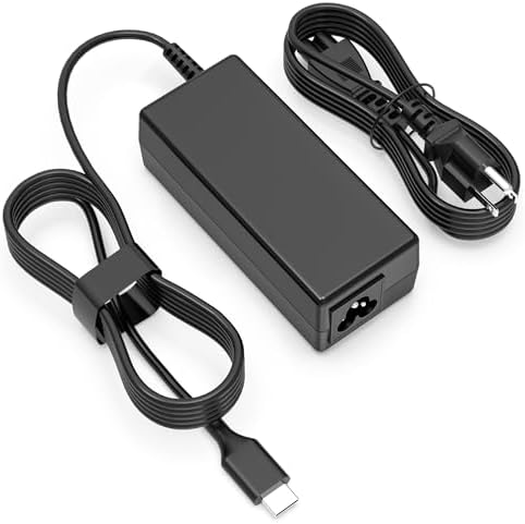 45W USB C Chromebook Charger Replacement for Hp Chromebook X360 11 13 14 14A HP Spectre X360 13 Dell, Lenovo, Acer, Asus, Samsung, Google，School Chromebook Type C Laptop Charger Power Cord