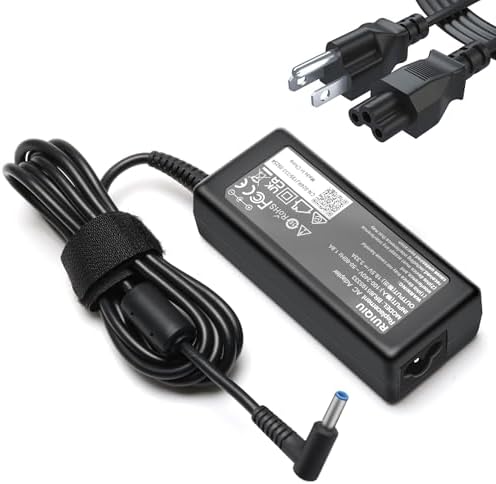 65W AC Adapter Laptop Charger for HP Envy 13 15 17 15t 15m 17m X360 15-1039wm 15-1033wm 15-1010dx 15-w237cl 15-w110nr 15-ee1093cl 15m-eu0033dx 15-u010dx 17m-ch0013dx Notebook Power Supply Cord