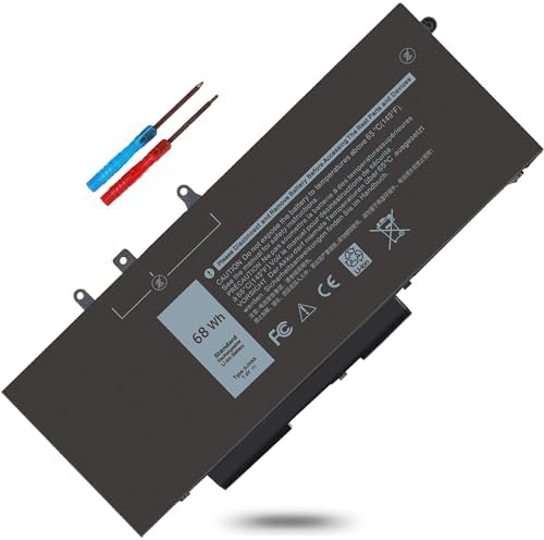 451-BBZG GJKNX Laptop Battery for Dell Latitude 5590 5480 5580 5280 5490 5491 5591 E5480 E5580 E5490 E5590 E5491 E5591, Precision 15 3520 3530 M3520 M3530,GD1JP 5YHR4 DY9NT FPT1C KCM82 0GJKNX 0GD1JP