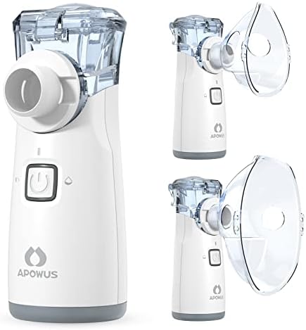Portable Nebulizer - Nebulizer for Adults and Kids, Nebulizer Machine for Adults and Kids with 3 Modes, Nebulizer Mouthpiece ＆ Mask Accessories for Home and Travel Use APOWUS.