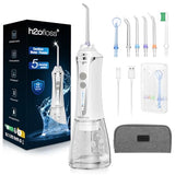 H2ofloss Water Flosser Cordless Professional Dental Oral Irrigator, Portable & Rechargeable Teeth Cleaner Picks 300ML IPX7 Waterproof Waterflosser Flossing Machine for Home Travel