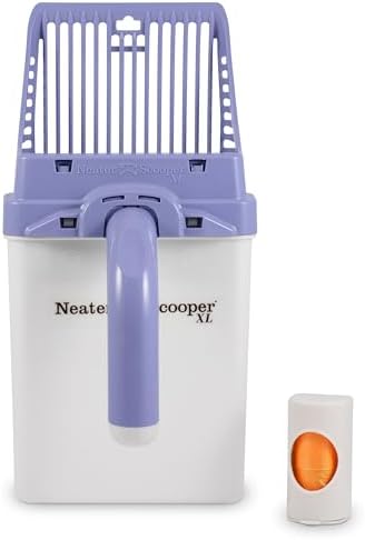 Neater Pets Neater Scooper XL Cat Litter Scoop, 15 Refill Bags – Extra-Large Capacity Mess-Free Cat Litter Scooper with Bag for Large & Multiple Cats, Spill-Proof Litter Box Scooper with Scoop Holder