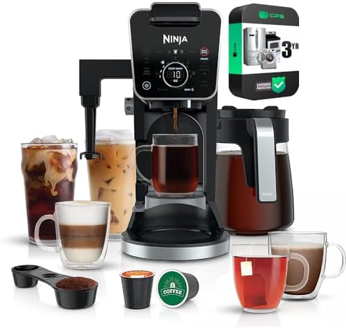 Ninja CFP301 DualBrew Pro Specialty 12-Cup Drip Coffee Maker (Renewed) Bundle with 3 YR CPS Enhanced Protection Pack