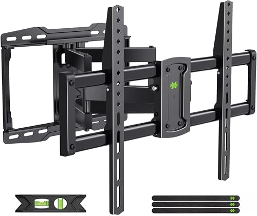 USX Mount UL Listed Full Motion TV Wall Mount for Most 37-86 inch TV, Swivel and Tilt Mount with Dual Articulating Arms Up to 132lbs, VESA 600x400mm, 16" Wood Studs, XML019