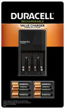 Duracell Ion Speed 1000 Charger for Rechargeable AA and AAA Batteries, Includes 6 AA and 2 AAA Pre-Charged Batteries for Household and Business