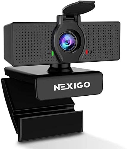 NexiGo N60 1080P Web Camera, HD Webcam with Microphone & Privacy Cover, USB Computer Camera, 110-degree Wide Angle, Plug and Play, for Zoom/Skype/Teams/OBS, Conferencing and Video Calling (Renewed)